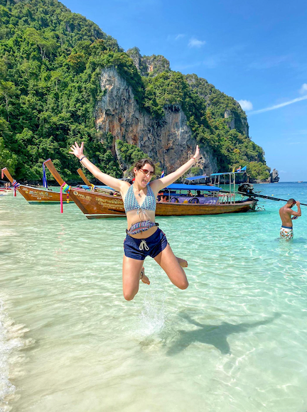 Railay Beach Girl Jump